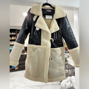 Sherpa Leather Coat